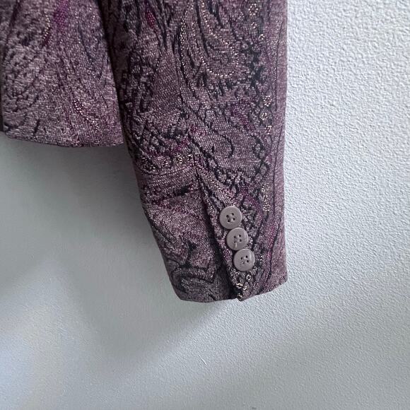 Grace Elements Tapestry Blazer size 4 Grandma 90s Vintage Retro Granny Casual - Picture 2 of 7